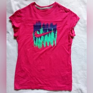 100% cotton Girl's Nike short sleeve Tee crew neck